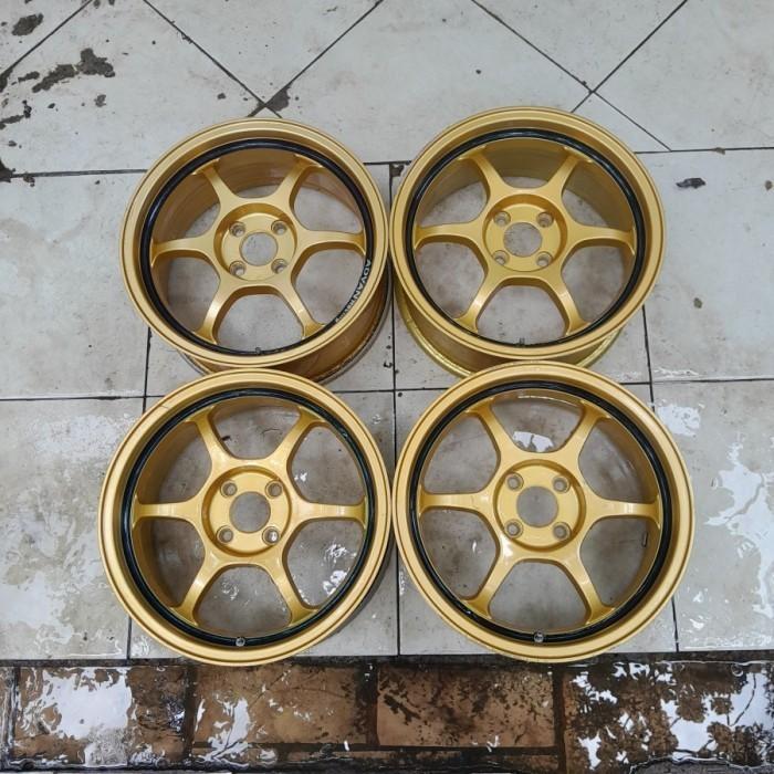 velg mobil bekas advan rg-1 ring 16 pcd 4x100 cocok untuk jazz, yaris