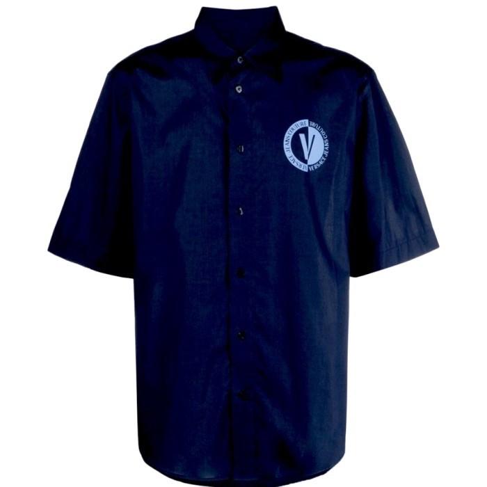 kemeja Versace Couture Logo-print short-sleeve shirt Original
