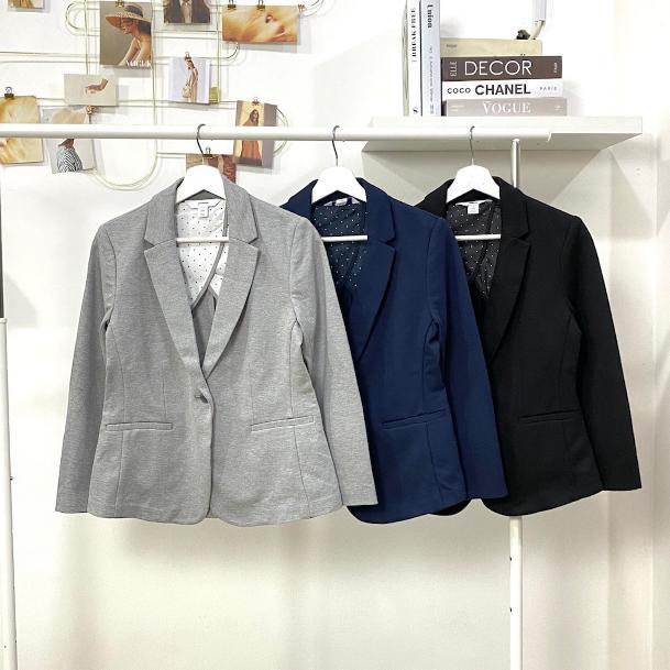 BLAZER / JAS LENGAN PANJANG KANCING 1 POCKET 2 DEPAN DALEM LENING DOT