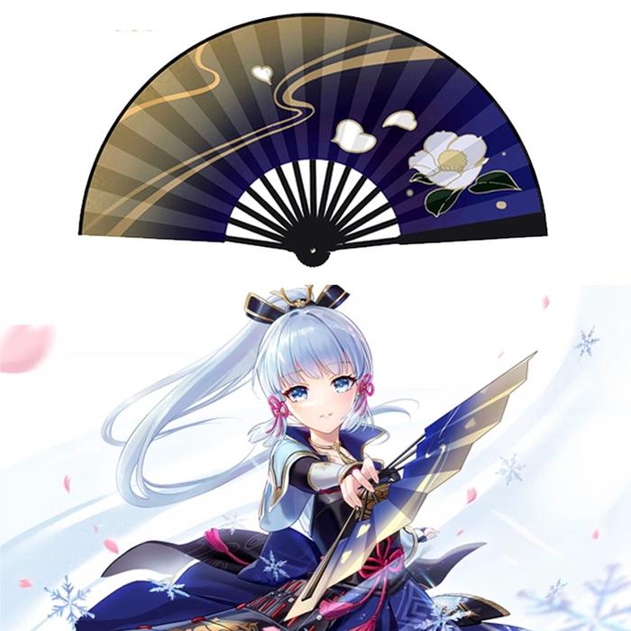 Kipas Tangan Lipat Cosplay Kamisato Ayaka Genshin Impact