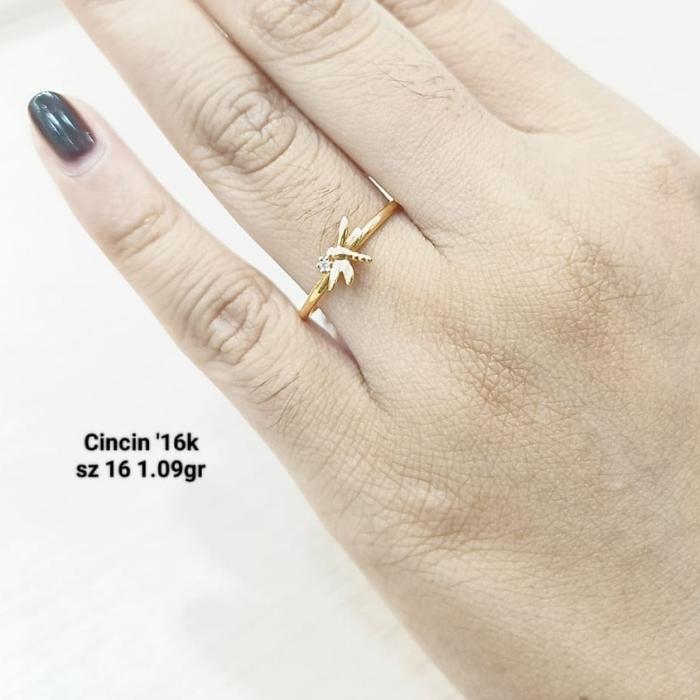 Cincin emas 70 capung polos