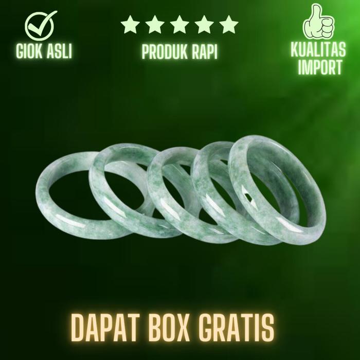 Gelang Batu Giok Hijau Gelang Batu Giok Putih Asli - Gelang Tangan