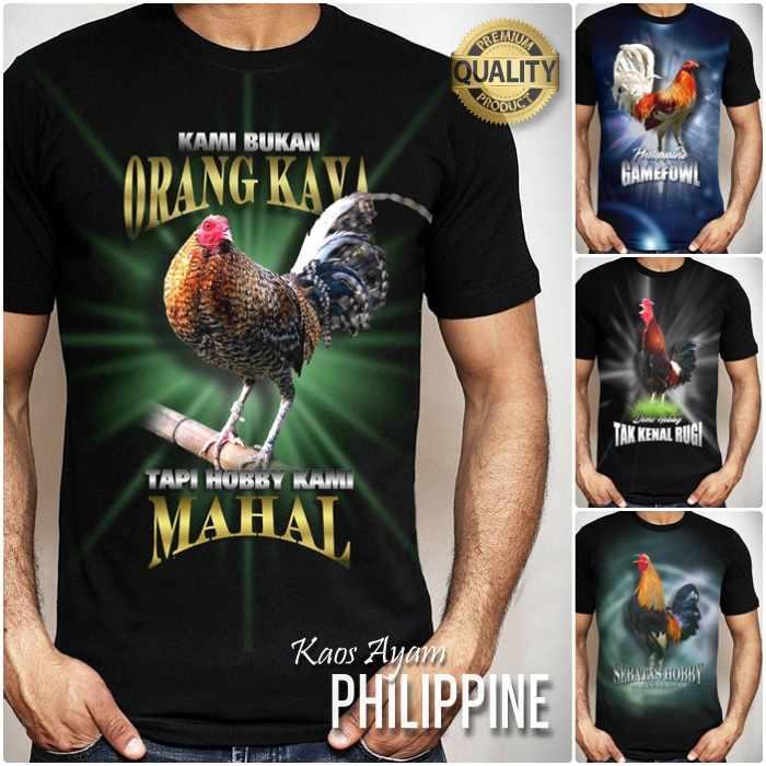 Baju KAOS AYAM PHILIPPINE | Kaos Ayam Jago Petarung | Kaos Ayam Laga