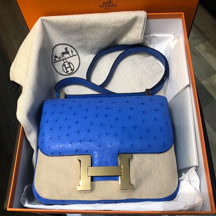 18 REAL OSTRICH BLUE SAPHIRE GHW