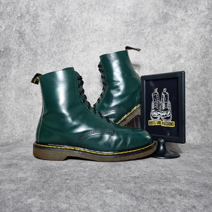 Dr Martens 1460 Vtg Green DS 9uk Made in England Solovair Docmart MIE