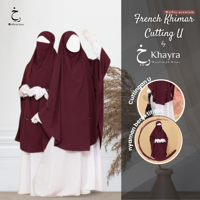 French Khimar Basic Cutting U Fk Syar'i By Khayra Muslimah
