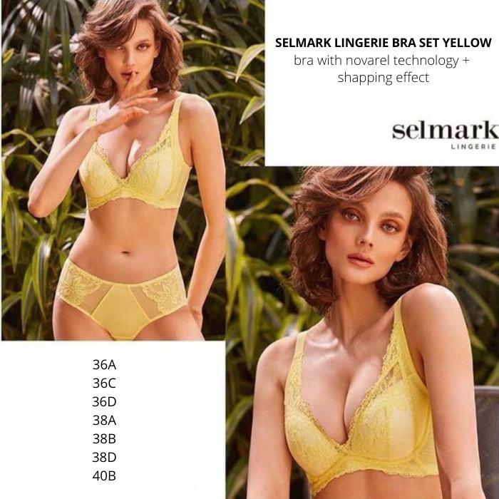 Bra Wanita Murah Lingerie Yellow Lace