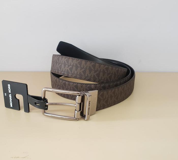 Ikat Pinggang Pria Branded MK Belt Reversible For Men 3,5 cm Sig Brown