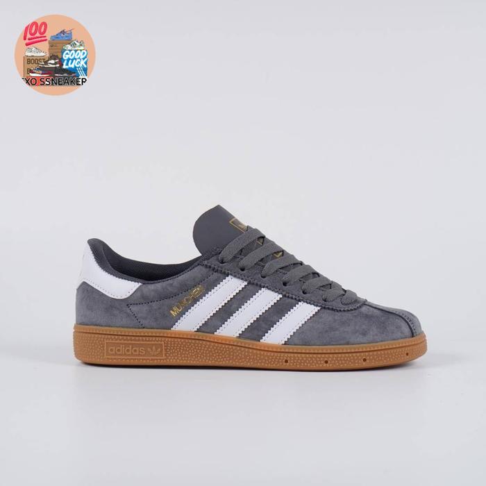 Sepatu Adidas Munchen Grey White Gum [ BNIB ]