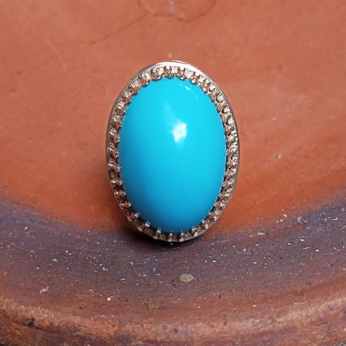 batu pirus persia biru egg robin jumbo