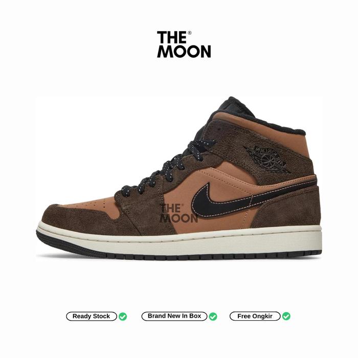 Sepatu Air Jordan - Air Jordan 1 Mid SE Dark Chocolate Original