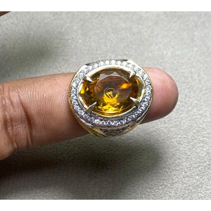 cincin Batu Madeira citrine natural madeira citrine kecubung madu