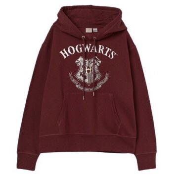 HNM FULL TAG NEW HOGWARTS MAROON HOODIE SWEATER JAKET