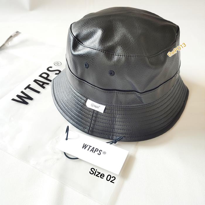 WTAPS SYNTHETIC LEATHER BUCKET HAT 03 BLACK FW23 AUTHENTIC 100% BNWT