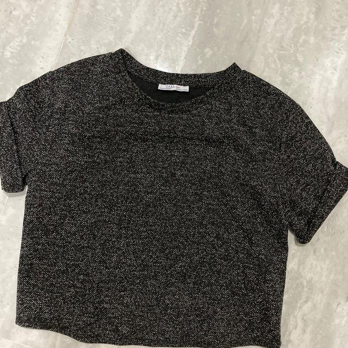preloved zara tweed croptop