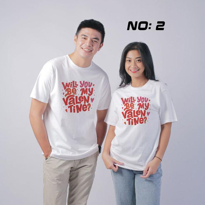 kaos valentine couple  / baju valentine / hadiah valentine premium