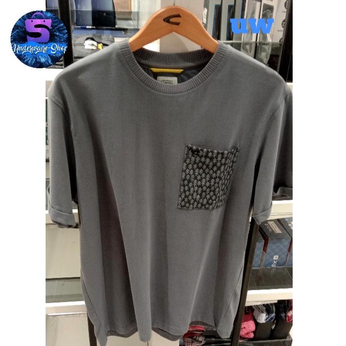 kaos pria camel active bahan katun 100% Original. warna gray