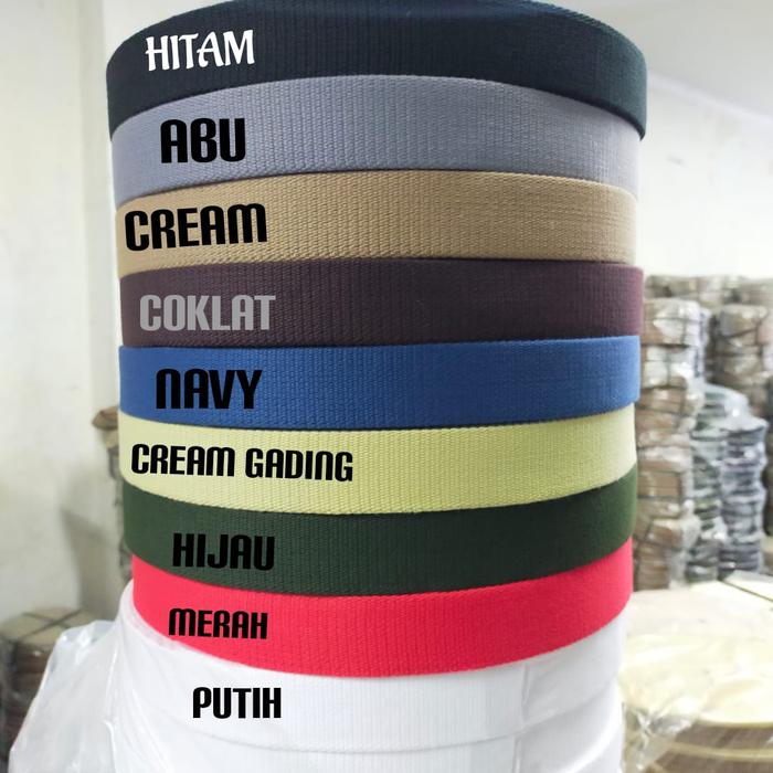 BISBAN WEBING TALI IKAT PINGGANG TALI TAS UKURAN 4 CM ROLL