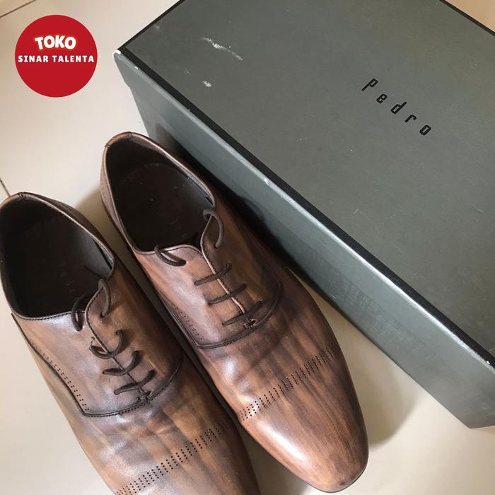 (preloved) sepatu pria pedro size 41 light brown