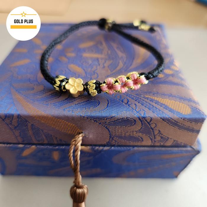 gelang tali emas 24k asli