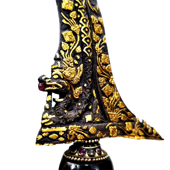 ASLI!! Keris Naga Raja Luk 13 Kinatah Emas Mataram Sultan Agung Sepuh