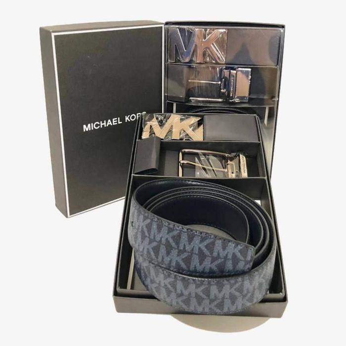 Michael Kors MK Set Reversible Belt Signature Admiral Navy / Black