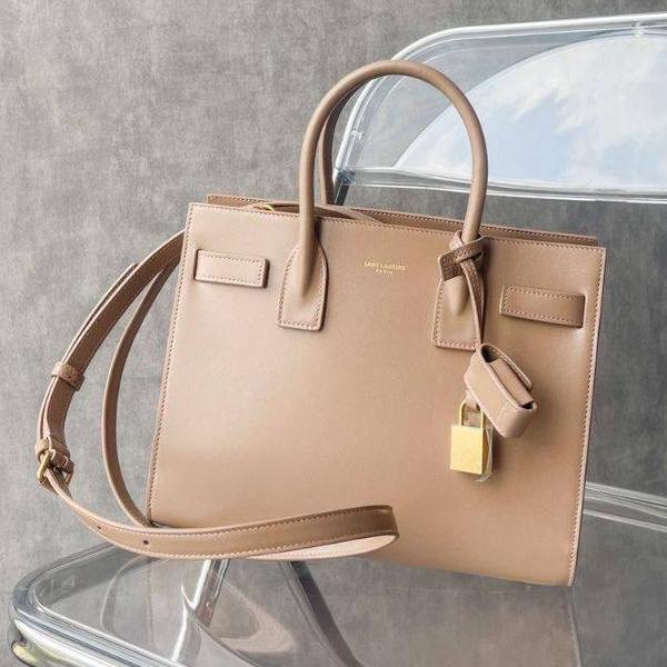 YSL SAINT LAURENT Baby Sac De Jour SDJ Smooth Leather Bag Beige GHW
