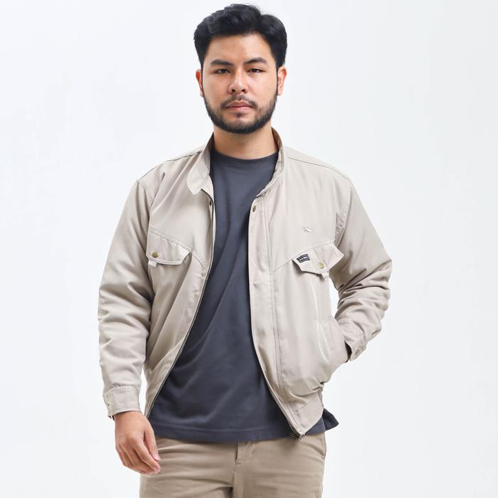Nookly - Flight Jaket Pablo Cream - Jaket Motor Pria Outdoor