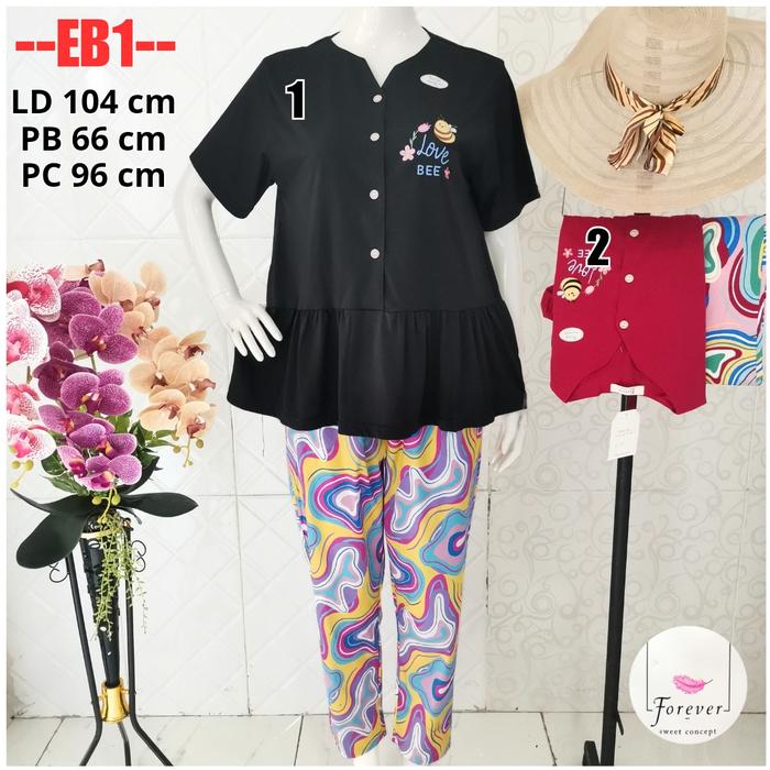Babydoll Setelan Kaos CP Forever Sweet Black Label Regular Fit EB1