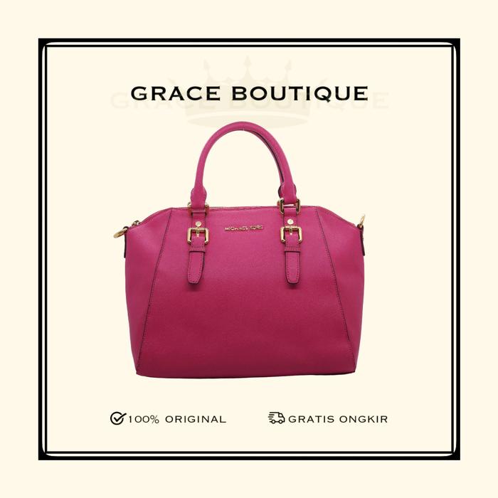 TAS WANITA BRANDED ORIGINAL - MK CIARA HOT PINK LARGE