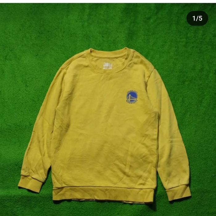 PL Crewneck NBA GS Warriors anak usia 6-8 tahun