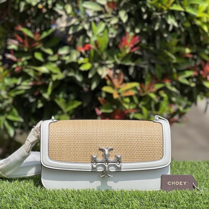 TB Straw Small Eleanor E/W White