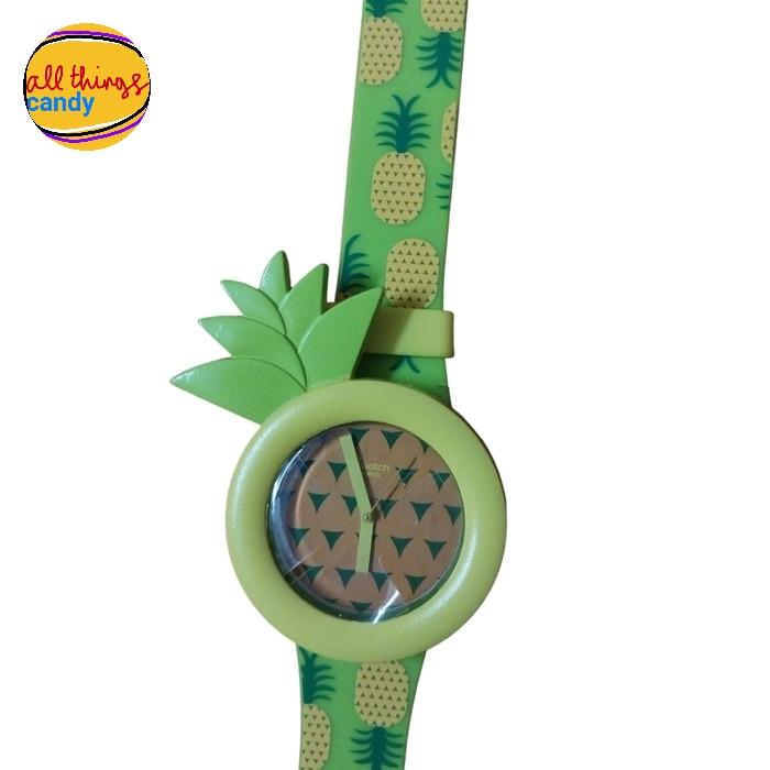 Ready Stock Jam Tangan Analog Swatch Pineapple New Old Stock