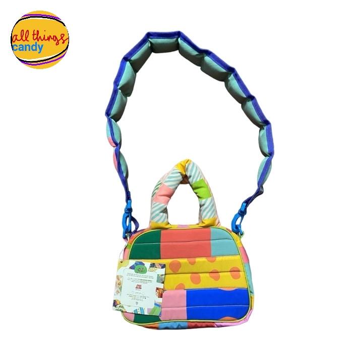 Ready Stock Trapesium Puff Bag Smitten by Pattern New