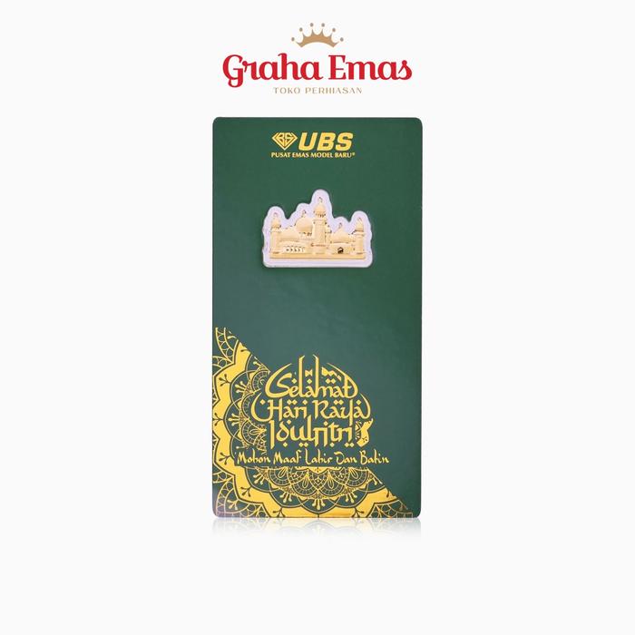 (0,1 gr) Emas UBS Logam Mulia LM Hari Raya Idul Fitri Masjid - 0.1 gr