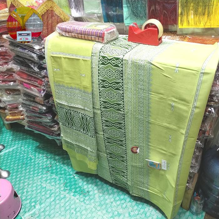 Printing Sarung Pucca Katun Murah Warna Hijau Melon