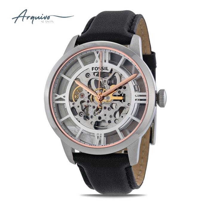 Jam Tangan Fossil Townsman Automatic Pria Kulit Black Casual Original ME3041