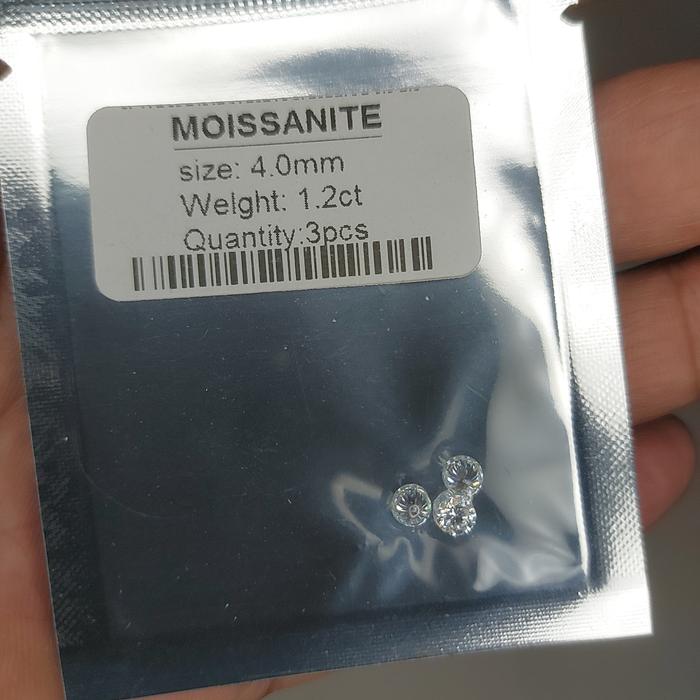 berlian moissanite tabur ukuran 4mm