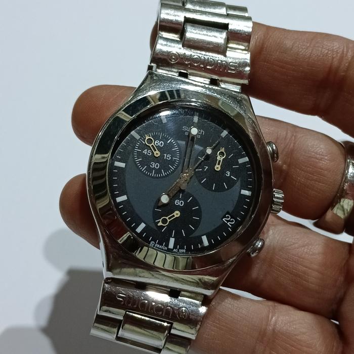 Swatch Irony crono dia 42mm men size cakep dan enak banget dipakai