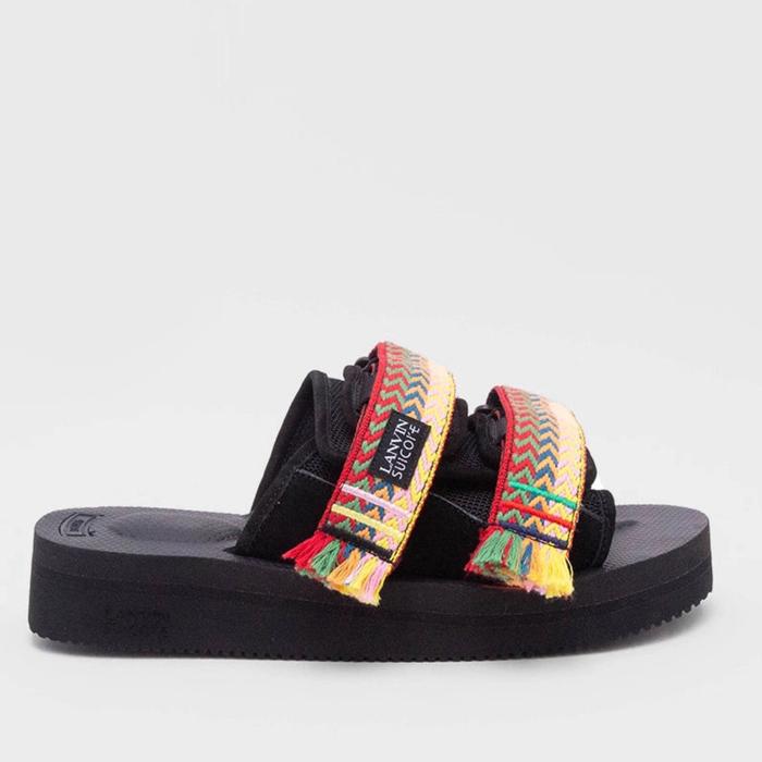 Lanvin x Suicoke Moto Vablvn Black & Pink Sandals