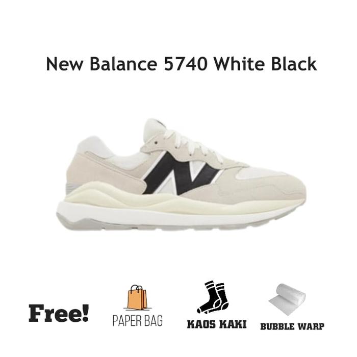 NB 5740 White Black Original 100% BNIB
