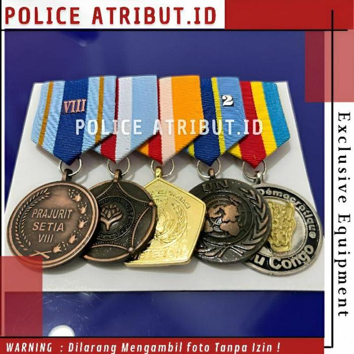 Satya Lencana Pdu Set 8 Tahun Veteran Santi Darma Monusco Congo Tanda