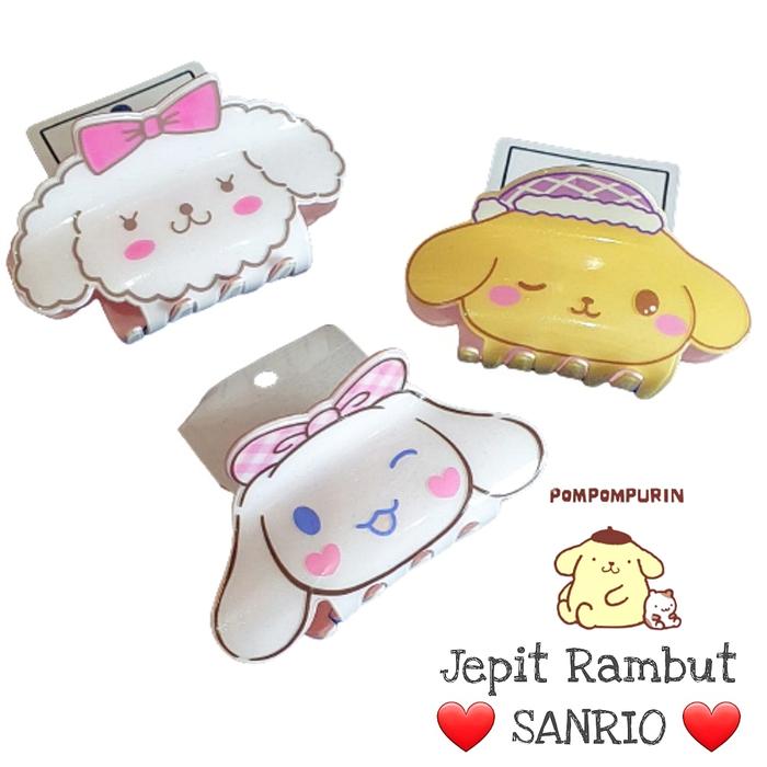 jepit rambut pompompurin cinnamoroll