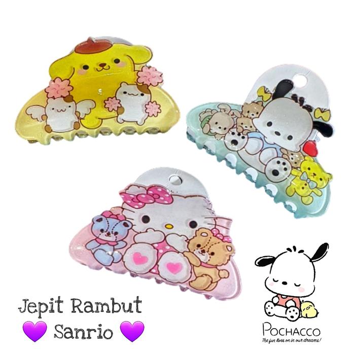 jepit rambut hellokitty pompompurin pochacoo