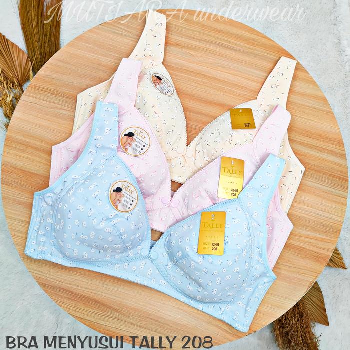Bra Menyusui TALLY 208 Tanpa Busa Cup Full B-C Size 36-42 /BH Menyusui