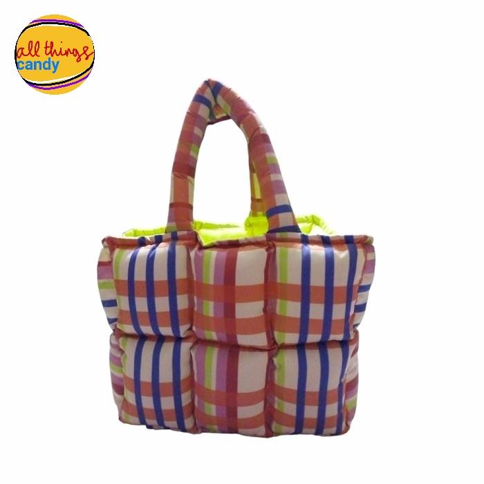 Boo Stoodio Plaid Puffy/Pillow Bag