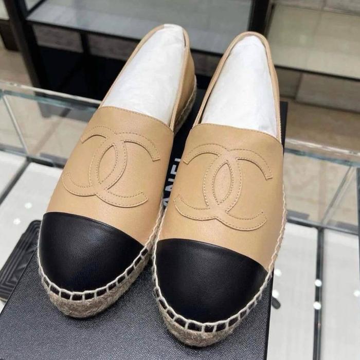 New Chanel Espadrilles Biege&Black
