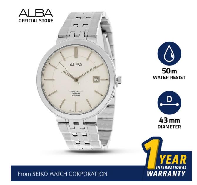 Jam Tangan Pria Alba PRESTIGE Quartz Stainless Steel AS9D83 Original