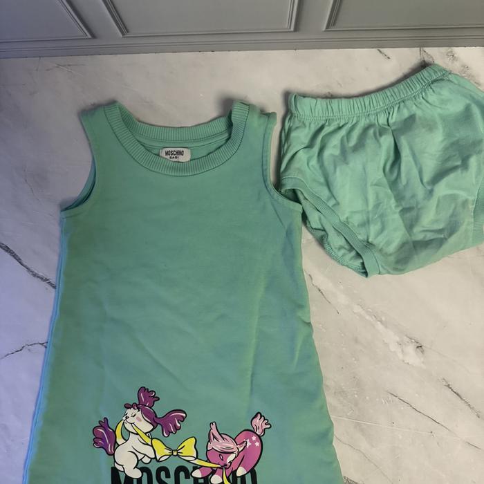 AUTHENTIC MOSCHINO BABY DRESS BAJU - 18-24 bulan