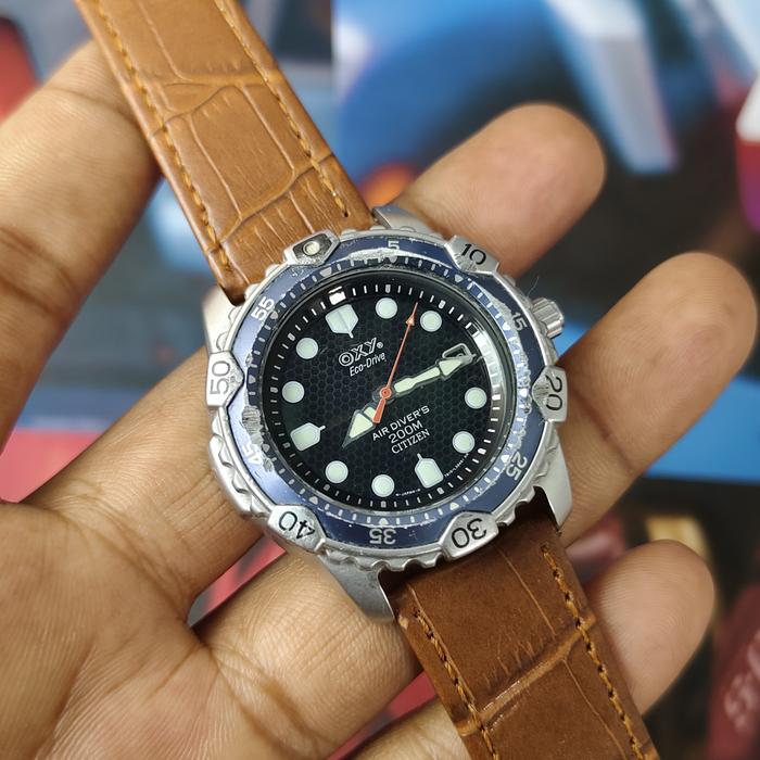 JAM TANGAN PRIA CITIZEN OXY AIR DIVER ECO DRIVE ORIGINAL JAPAN